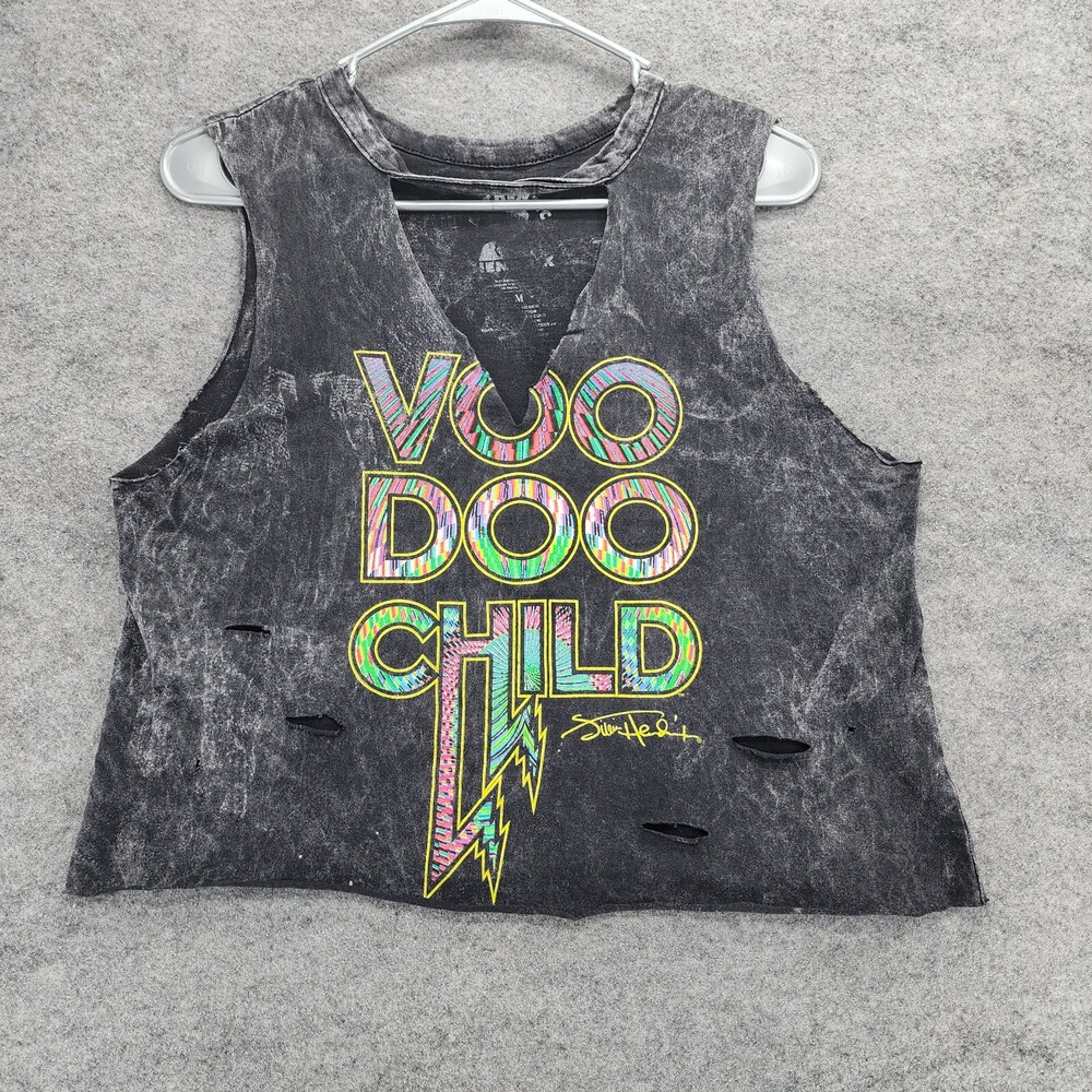 Authentic Hendrix Shirt Womens Medium Sleeveless Gray Voodoo Child